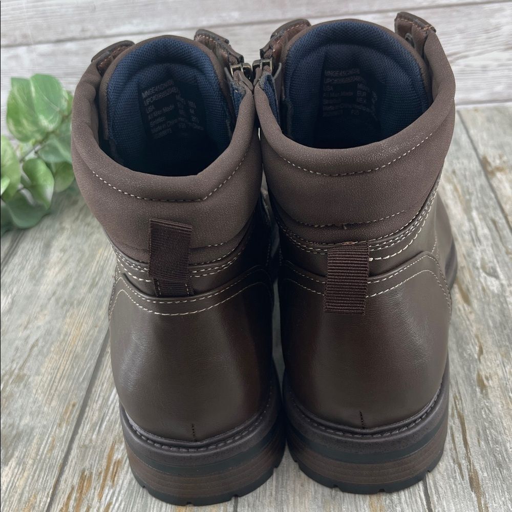 Men's Brown Lace Up Boots Shoes Size 10.5 - Picture 5 of 6